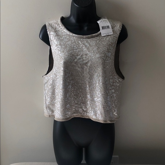 Free People Tops - Free People Tan Combo Blouse